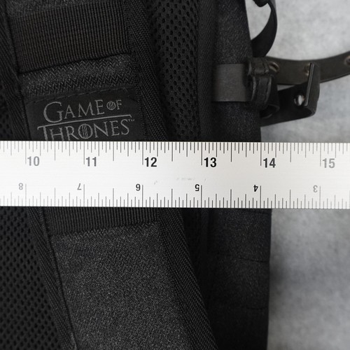 Zaino Game Of Thrones Casa Stark Direwolf HBO Nero Cintura Accenti Ricamo - Foto 17 di 17