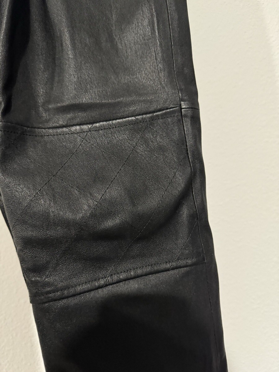 Michael Kors Lamb Leather Pants Womens 10 Ankle Zip Moto
