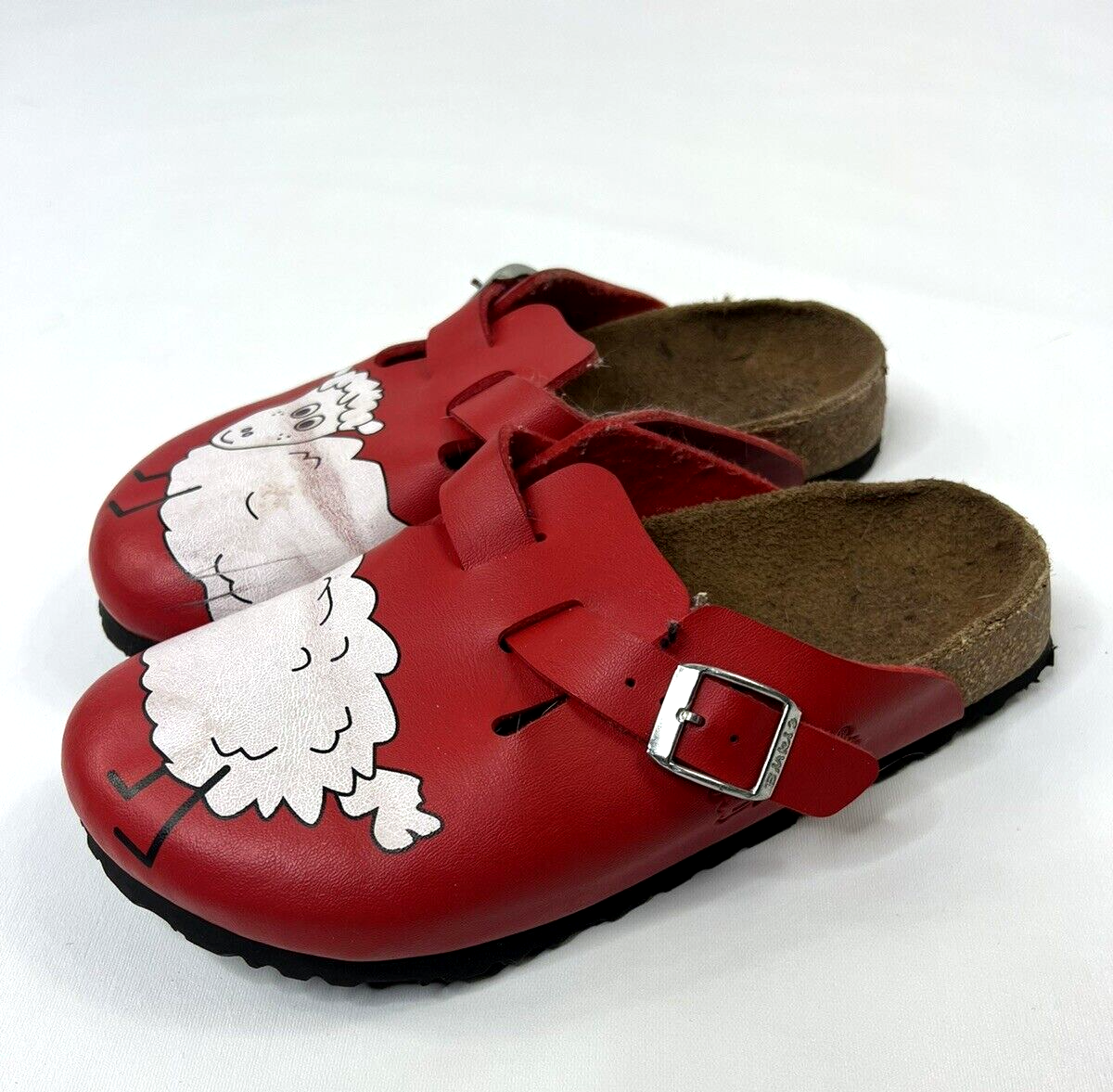 BIRKENSTOCK BIRKI'S Woodby Kay Sheep Birko-Flor Mule Clogs 36 N Red 5-5.5  US | eBay