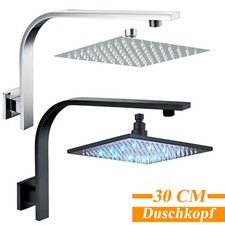 Edelstahl 30cm Duschkopf Kopfbrause Regendusche Brausekopf Duscharm Duschebrause