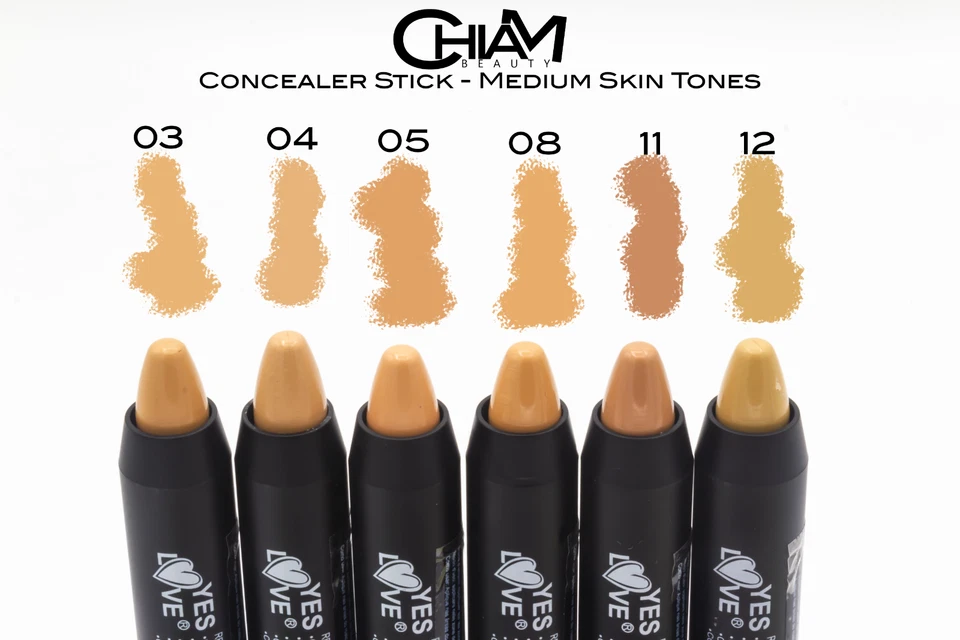YesLove Concealer Stick Light Medium Dark Tone 18 Shades Colour Corrector Crayon - Image 4 of 4