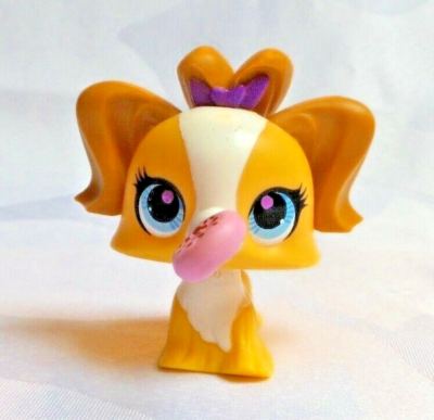 Littlest Petshop en fleur oiseau et chien avec banc HASBRO