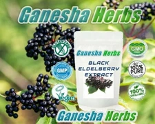 Organic BLACK ELDELBERRY concentrated 10:1 EXTRACT SAMBUCUS 50 grams non GMO