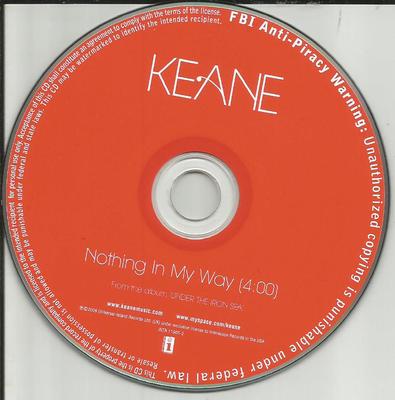 KEANE Nothing in My way ULTRA RARE 2006 PROMO DJ CD Single MINT USA INTR 11965