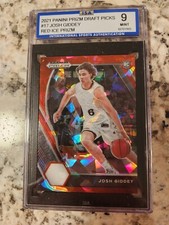 ISA 9 MINT 2021 Josh Giddy Prizm Draft Picks Red Cracked Ice #17
