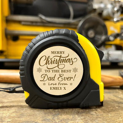 Personalised Dad Christmas Gift Tape Measure Tool Gift For Dad From Son  Daughter UK - Main Image