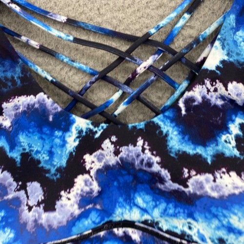 Constantly Varied Gear Sports Bra Women Medium Butterfly Storm Blue Athletic CVG - Picture 2 of 11