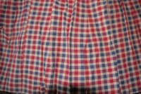 Jc Penney Star Spangled Navy Blue/dark Red Plaid Country King Bedskirt Nip Jc Penney Star Spangled Navy Blue/dark Red Plaid Country King Bedskirt Nip