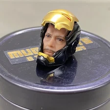 TT-15G: Mugen Toys 1/12 Tony Stark Helmet Head for SHF Ironman Mark 3 Black/Gold