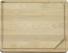 CARVING BOARD Reversible Hardwood w/ Gravy Groove Well Large 18 x 14 x 3/4 VANCE