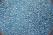 1116.01 1oz BAG TRANSPARENT TURQUOISE BLUE BULLSEYE GLASS FINE FRIT 90 COE