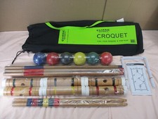 NEW Classic Sport 6 Player Croquet Set COMPLETE w/ Carry Bag