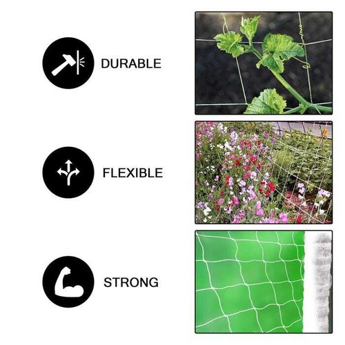 Soft Mesh Nylon Trellis Netting Bulk Roll 6.5 ft x 350 ft w/ 6 in Squares - Picture 3 of 4