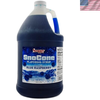 Delicious 1 Gallon Blue Raspberry Sno Cone Syrup - Perfect for Home & Events