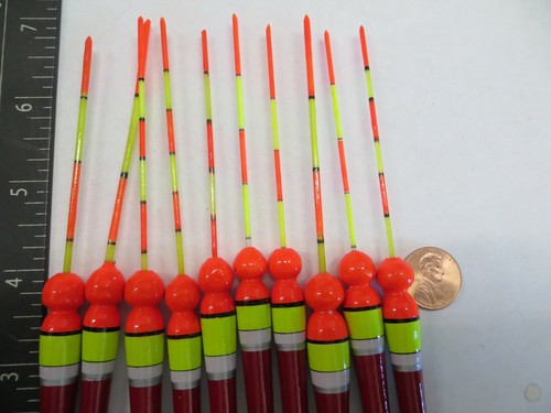 10 NEW WOOD SLIP FLOATS / BOBBERS PANFISH ICE FISHING NO FREEZE UP ON LINE B229 - 第 3/3 張圖片