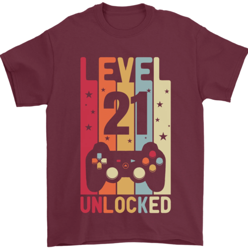 21st Birthday 21 Year Old Level Up Gamming Mens T-Shirt 100% Cotton - Picture 1 of 107