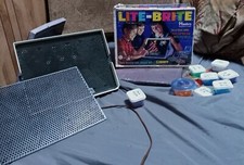 LITE-BRITE Vintage 1969 Hasbro Original LIGHT BRITE PEGS and SHEETS