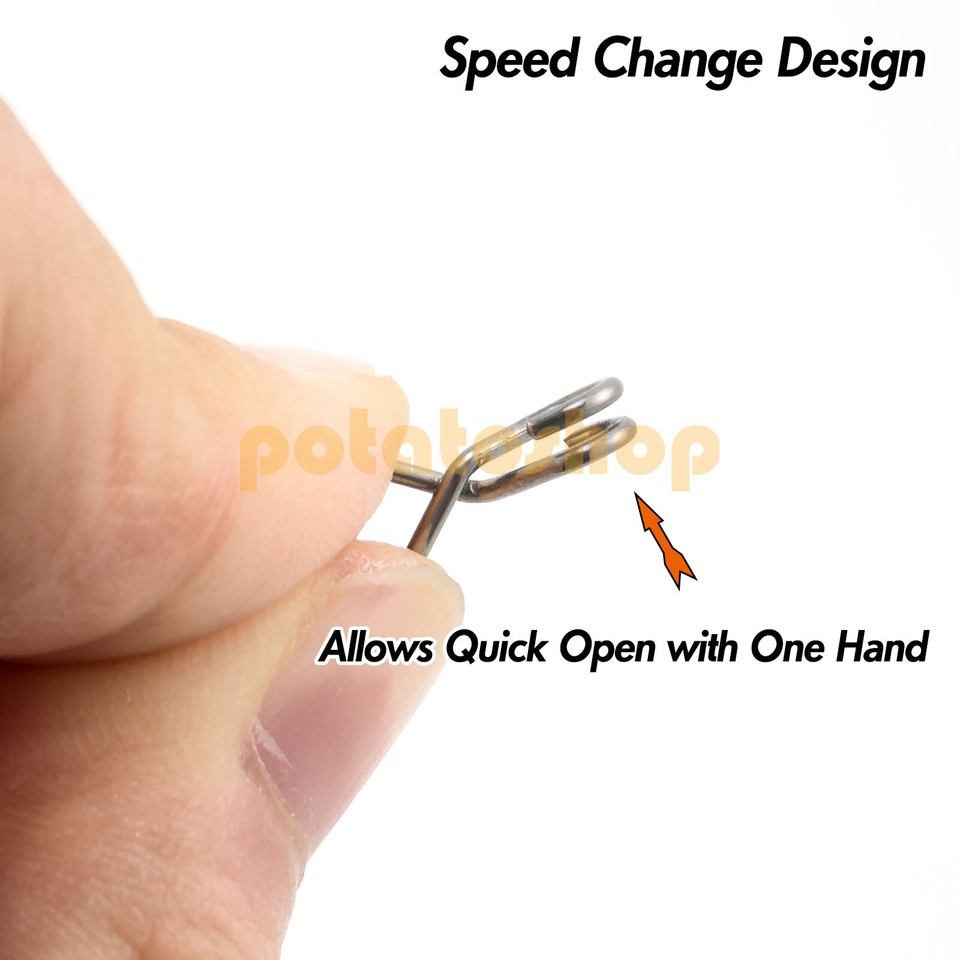 20/40X Quick Change Fishing Speed Clips Fishing Snap for Barrel Swivel ...