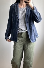 Marina Rinaldi Denim Jacket Blazer Coat Size 14