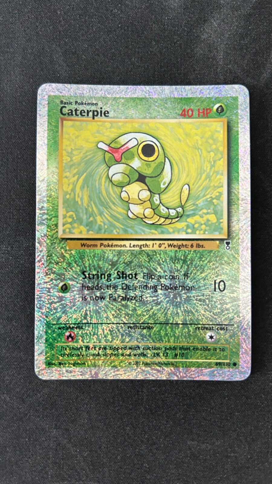 Caterpie 69/110 Common Reverse Holo Legendary Collection Pokemon Card TCG Vintag