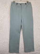 St. John Sport by Marie Gray Womens Pants Size 6 Aqua High Rise Straight Leg