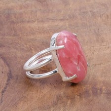 Rhodochrosite Gemstone Ring 925 Sterling Silver Ring Handmade Ring Gift All Size