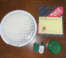 GOLF GARFIELD Vintage 1978 POST-IT NOTE - golf ball memo pad  Line a putt tee