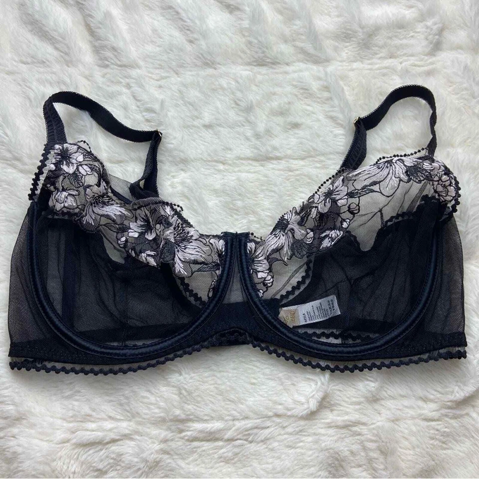 Sujetador con aros Myla Warren Mews negro blanco talla 36DD 12765 Foto 2 de 4