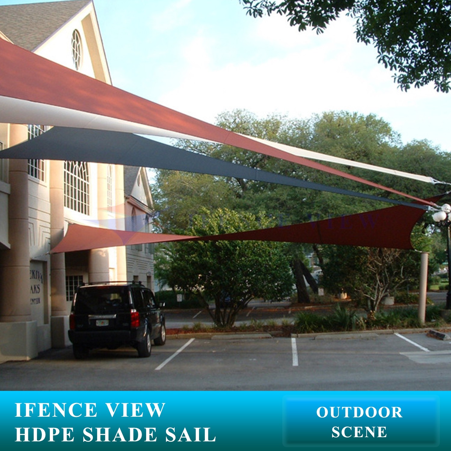 Ifenceview Red 12'x12'-12'x48' Rectangle Sun Shade Sail Patio Canopy Awning 