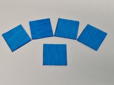 10 pieces, Turquoise Stained Glass Tiles, Size 5 X 5 cm, 3 mm Thickness