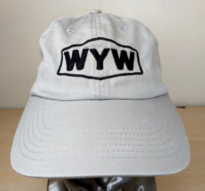 WYW MONOGRAM LOGO ADJUSTABLE STRAPBACK BASEBALL HAT/CAP, GRAY, OUTDOOR/SPORTS