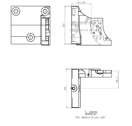 NEW!! ISCAR BI55 V85 MAHDR-R-XL-JHP Intermediate holder for ISCAR Modular System - Picture 11 of 11