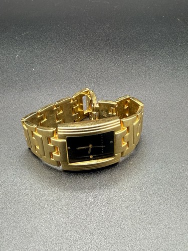 SEAN JOHN CLASSIC MEN'S WATCH Black Dial w/ Gold Tone Case & Brown Band - Picture 3 of 6