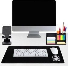 Sottomano Scrivania con Tappetino Antiscivolo, Porta Penne, Fogli e Poggia Telef