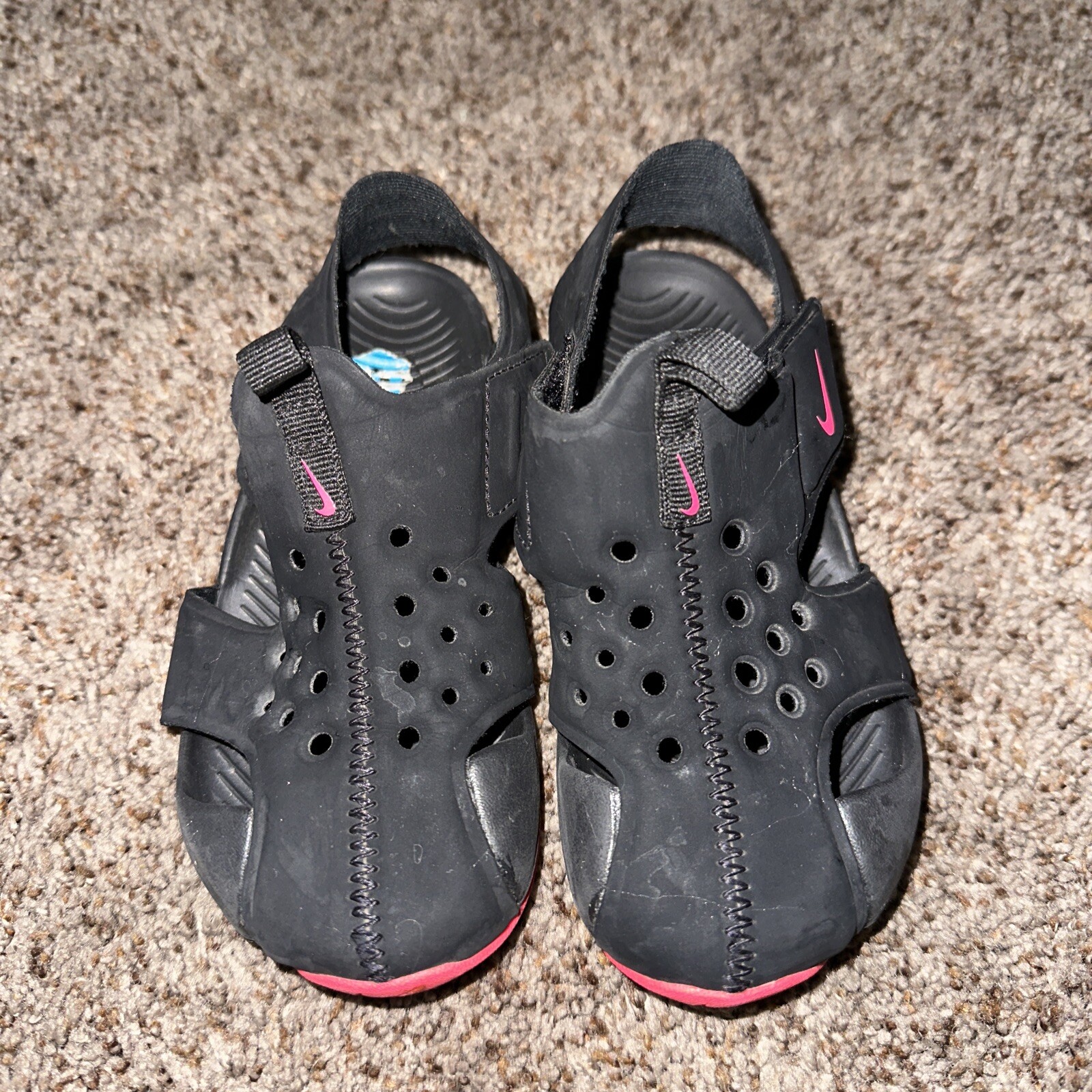 Nike Baby Sunray Protect 2 Black Pink Sneaker Sandal 943827-003 Sz US 10C  Bin S5 888408946263 | eBay