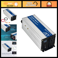 1200W Pure Sine Wave Inverter DC 12V to AC 110V/120V, 2400W Peak, 2 AC Outlets,