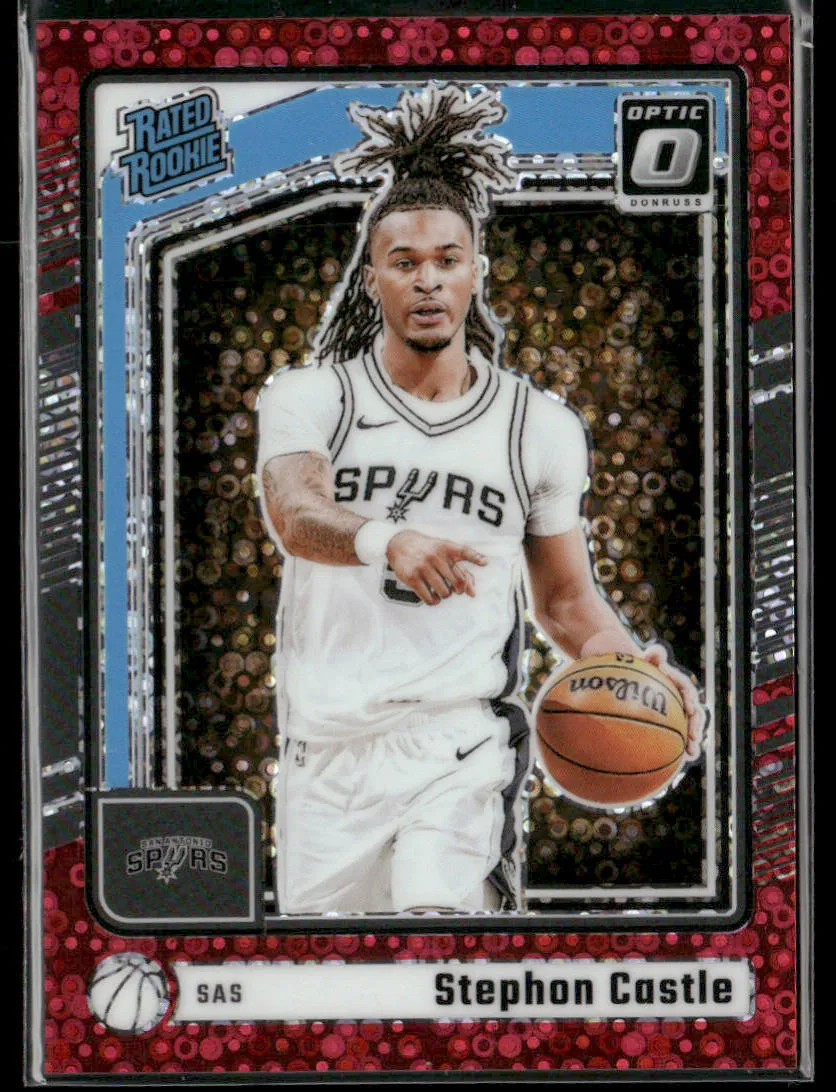 2024-25 Panini Donruss Optic Rated Rookie Stephon Castle #254 Fast Break Red /75