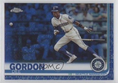 2019 Topps Chrome Blue Refractor 124/150 Dee Gordon #196 nd3