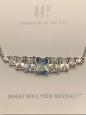 Bomb Party Necklace RBP9090 Why Not Forever? Blue Moonstone Rhodium 