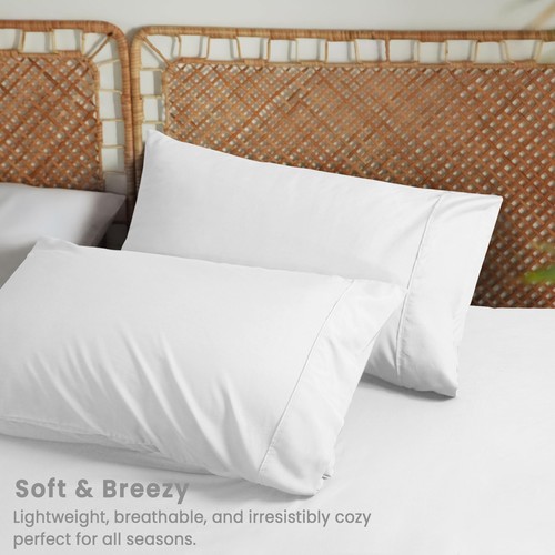 Confezione 4 Federe Microfibra Ultra Morbide Copricuscino King Queen Biancheria da Letto - Foto 50 di 169