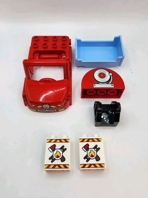  Lego Duplo Fire Station Firemen Firefighter Truck Replacement Blocks Lot Of 6