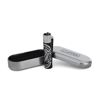 Original Clipper Metall-Feuerzeug Farbe: Good Grass V3 Türkis/Silber