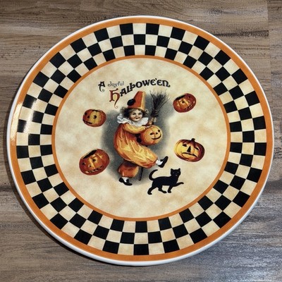 Halloween Bethany Lowe A Joyful Plate Large 13.5'' Ceramic Dinner Serving Dish