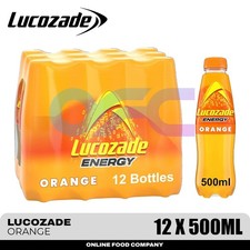 Lucozade Energy Drink Orange (12 x 500ml Screw top Bottles) Sports Beverage