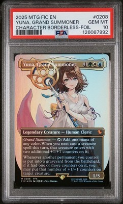 Yuna, Grand Summoner (Borderless) Commander: Final Fantasy Foil
