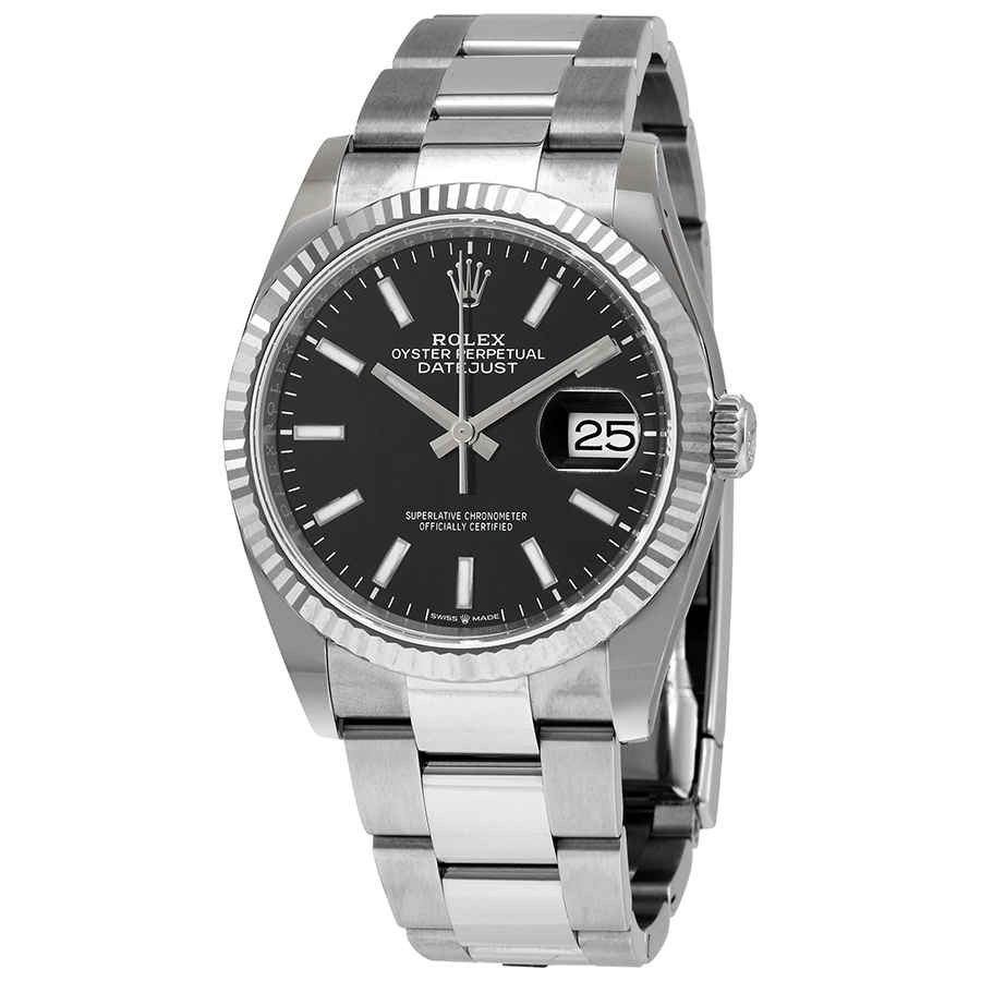 Rolex Datejust 36 Black Dial Automatic Men's Oyster Watch 126234BKSO