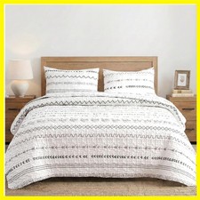 3Pcs Quilt Set California King Size,Soft Microfiber Lightweight Bedspread,Boh...