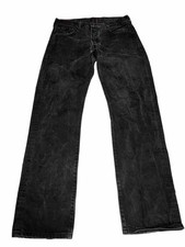 Vintage Levi's 501 Jeans Black Button Fly Made in USA 34x34