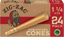 Zig-Zag® Ultra Thin Paper Cones 1 1/4 Size 24 Pack & Fast Shipping