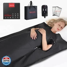 RRGFB Portable Infrared Sauna Blanket, Detox and Relaxation at Home, Adjustab